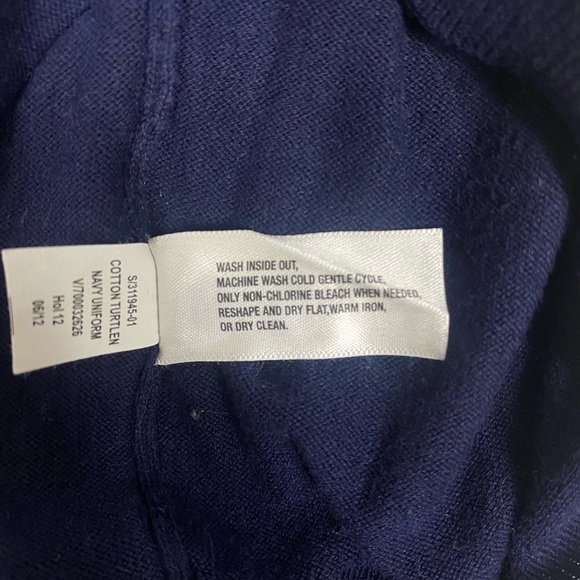 Gap Blue Turtleneck Long-sleeve Sweater Size Medium - Picture 5 of 7